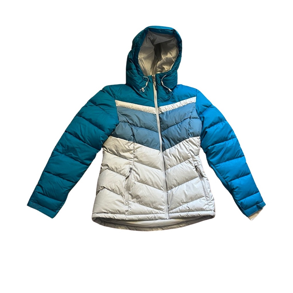 Columbia women’s Ski jacket coat medium teal grey hooded